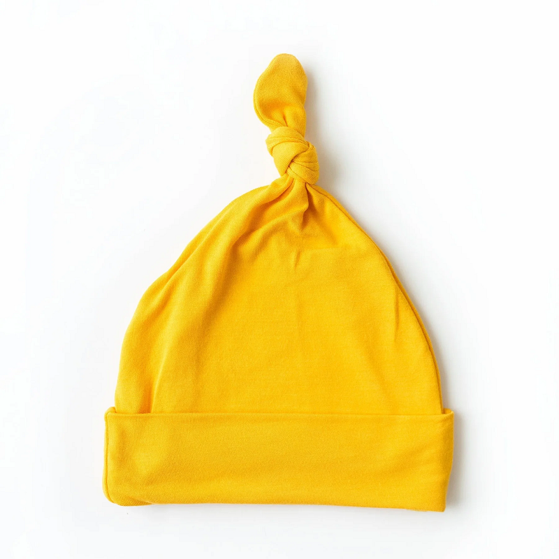 Baby Beanie Hat with Top Knot